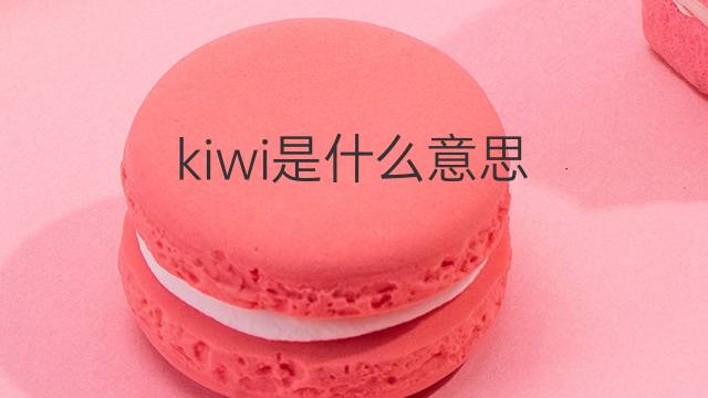 kiwi是什么意思 kiwi的翻译、读音、例句、中文解释