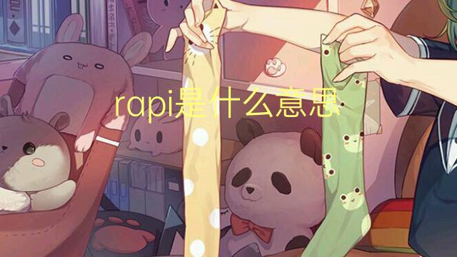 rapi是什么意思 rapi的翻译、读音、例句、中文解释