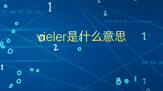 vieler是什么意思 vieler的翻译、读音、例句、中文解释