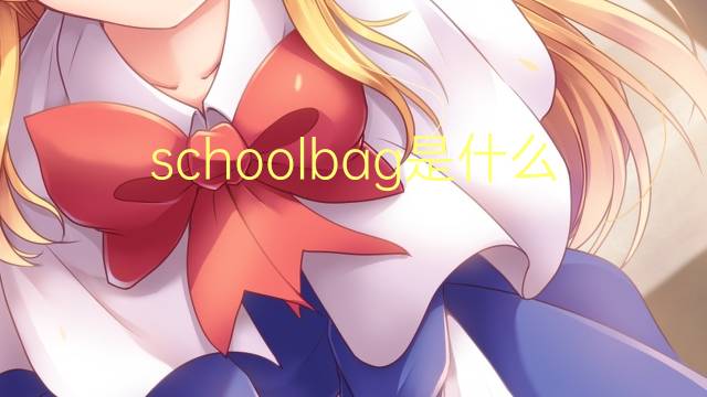 schoolbag是什么意思 schoolbag的翻译、读音、例句、中文解释