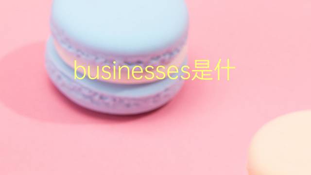 businesses是什么意思 businesses的翻译、读音、例句、中文解释