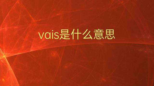 vais是什么意思 vais的翻译、读音、例句、中文解释