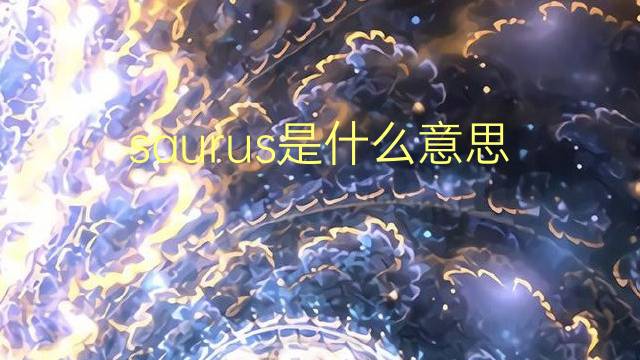 saurus是什么意思 saurus的翻译、读音、例句、中文解释