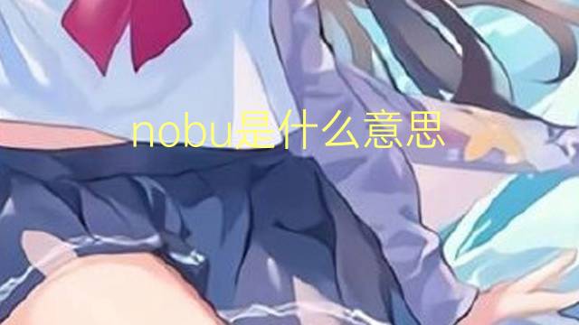 nobu是什么意思 nobu的翻译、读音、例句、中文解释