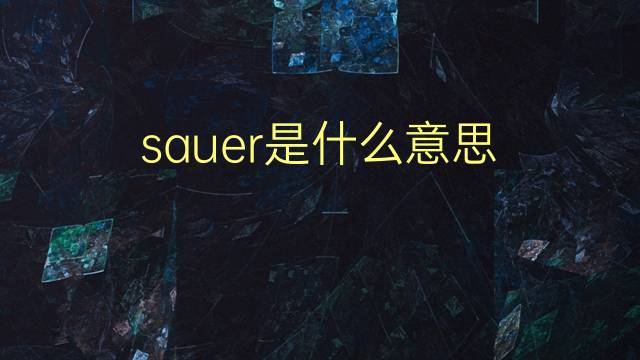 sauer是什么意思 sauer的翻译、读音、例句、中文解释