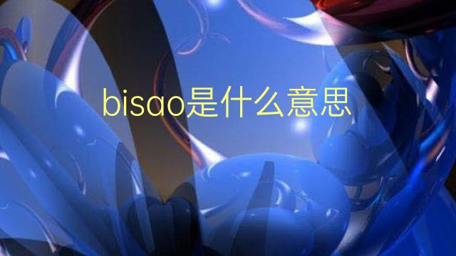 bisao是什么意思 bisao的翻译、读音、例句、中文解释