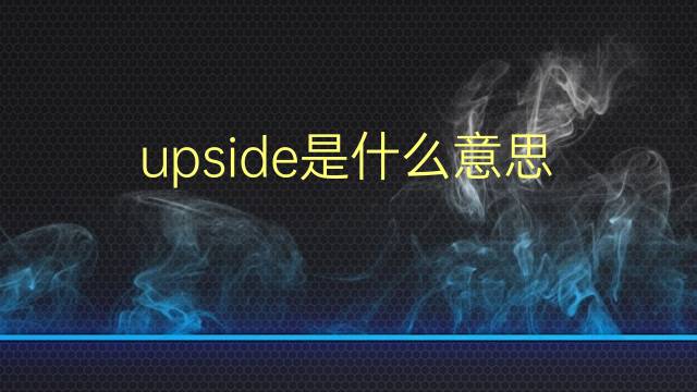 upside是什么意思 upside的翻译、读音、例句、中文解释