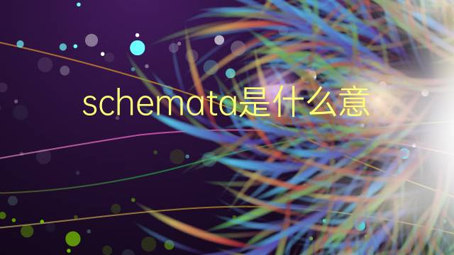 schemata是什么意思 schemata的翻译、读音、例句、中文解释