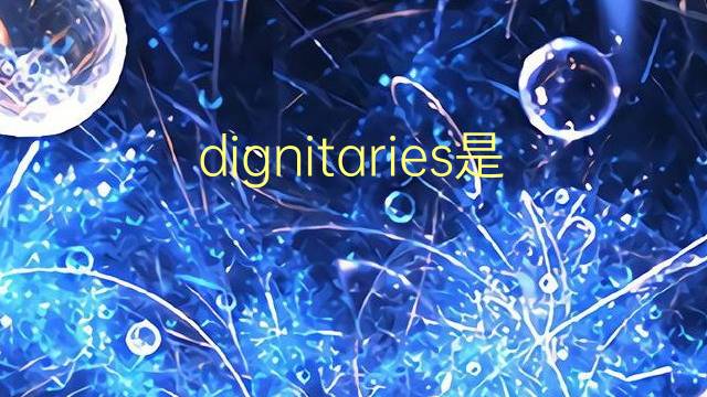 dignitaries是什么意思 dignitaries的翻译、读音、例句、中文解释