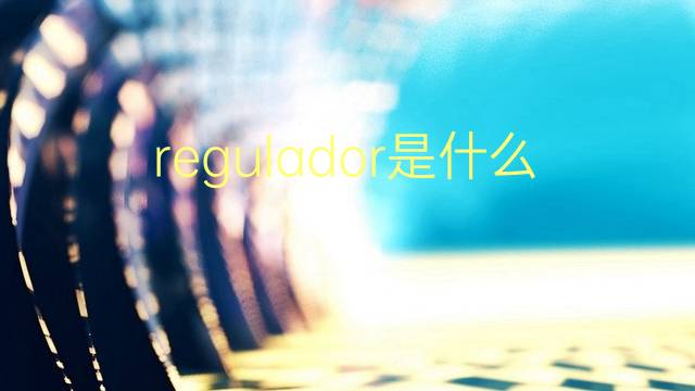 regulador是什么意思 regulador的翻译、读音、例句、中文解释