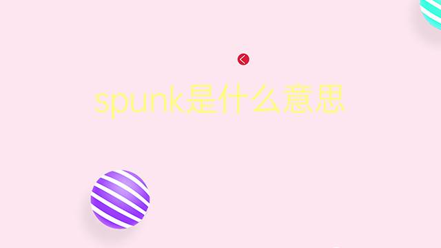 spunk是什么意思 spunk的翻译、读音、例句、中文解释