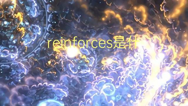 reinforces是什么意思 reinforces的翻译、读音、例句、中文解释