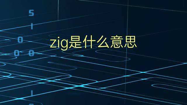 zig是什么意思 zig的翻译、读音、例句、中文解释