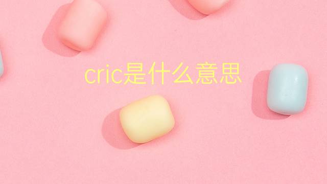 cric是什么意思 cric的翻译、读音、例句、中文解释