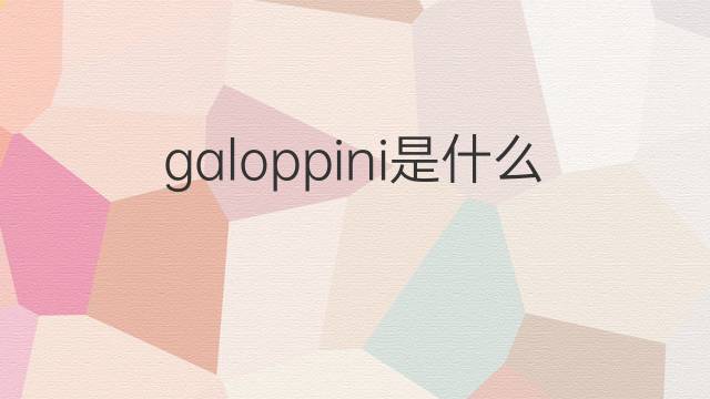 galoppini是什么意思 galoppini的翻译、读音、例句、中文解释