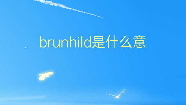 brunhild是什么意思 brunhild的翻译、读音、例句、中文解释