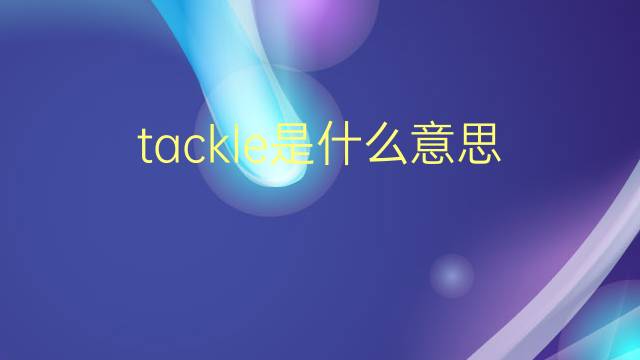 tackle是什么意思 tackle的翻译、读音、例句、中文解释