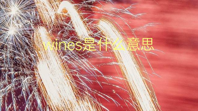 wines是什么意思 wines的翻译、读音、例句、中文解释