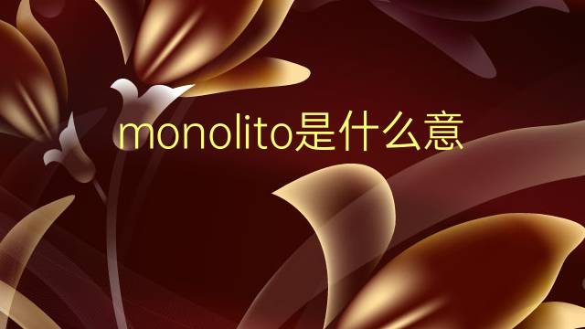 monolito是什么意思 monolito的翻译、读音、例句、中文解释