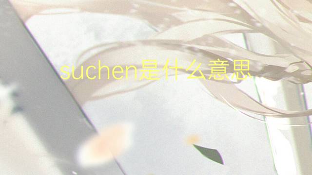 suchen是什么意思 suchen的翻译、读音、例句、中文解释