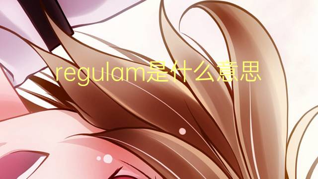 regulam是什么意思 regulam的翻译、读音、例句、中文解释