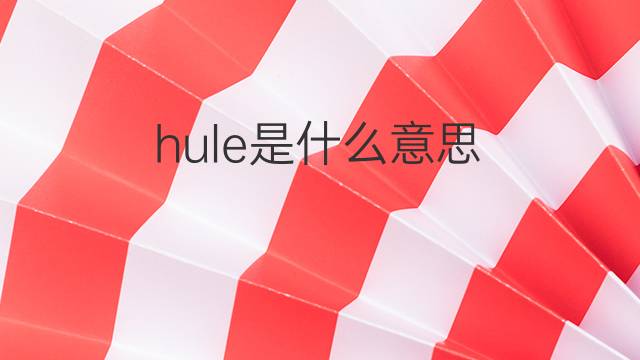 hule是什么意思 hule的翻译、读音、例句、中文解释