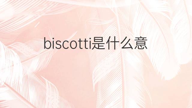 biscotti是什么意思 biscotti的翻译、读音、例句、中文解释