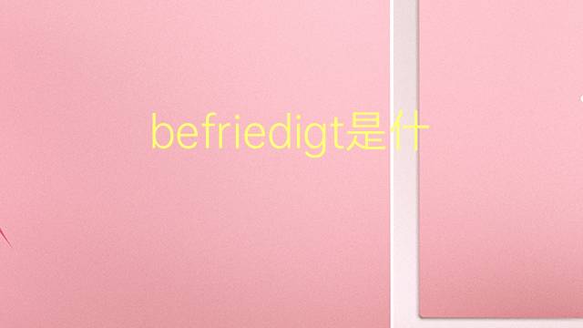 befriedigt是什么意思 befriedigt的翻译、读音、例句、中文解释