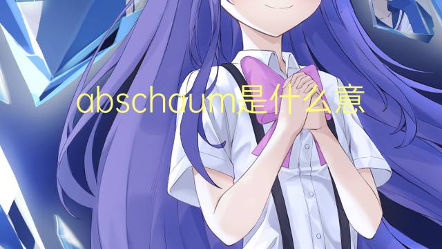 abschaum是什么意思 abschaum的翻译、读音、例句、中文解释