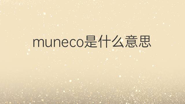 muneco是什么意思 muneco的翻译、读音、例句、中文解释