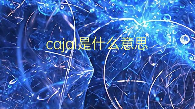 cajal是什么意思 cajal的翻译、读音、例句、中文解释