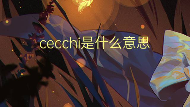 cecchi是什么意思 cecchi的翻译、读音、例句、中文解释