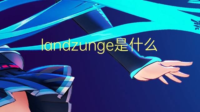 landzunge是什么意思 landzunge的翻译、读音、例句、中文解释