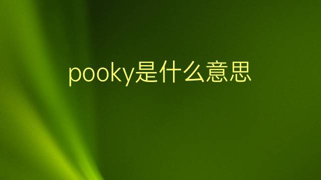 pooky是什么意思 英文名pooky的翻译、发音、来源