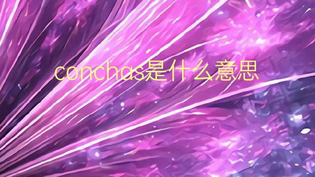 conchas是什么意思 conchas的翻译、读音、例句、中文解释