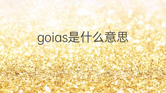 goias是什么意思 goias的翻译、读音、例句、中文解释