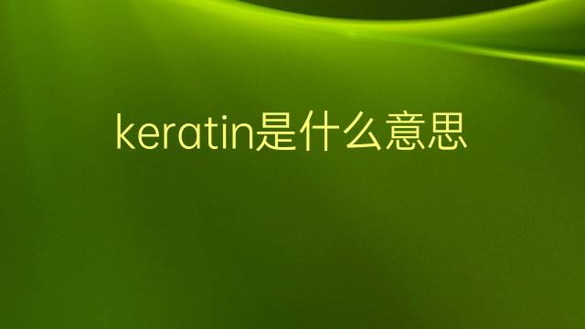 keratin是什么意思 keratin的翻译、读音、例句、中文解释