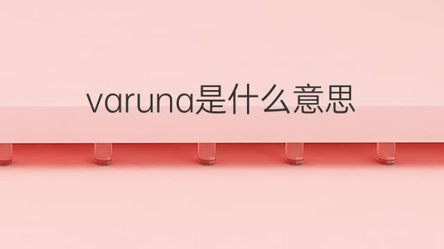 varuna是什么意思 英文名varuna的翻译、发音、来源