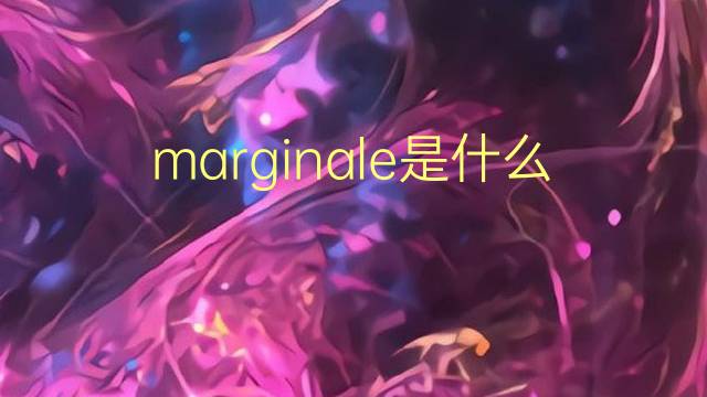 marginale是什么意思 marginale的翻译、读音、例句、中文解释