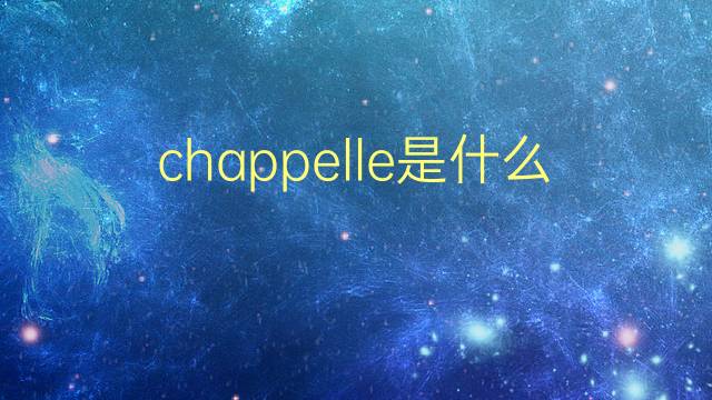 chappelle是什么意思 chappelle的翻译、读音、例句、中文解释