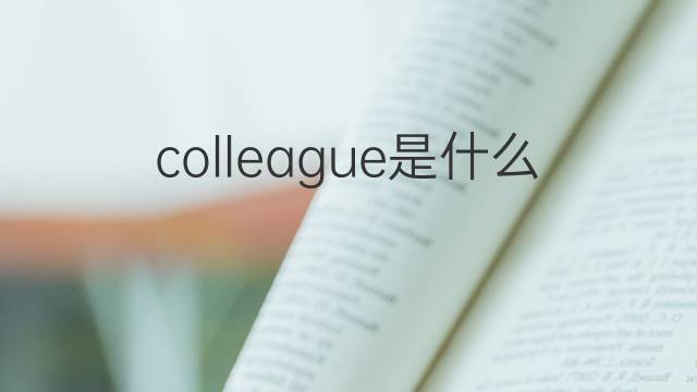 colleague是什么意思 colleague的翻译、读音、例句、中文解释