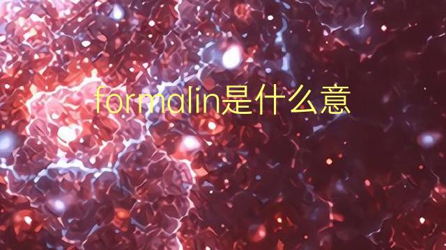 formalin是什么意思 formalin的翻译、读音、例句、中文解释