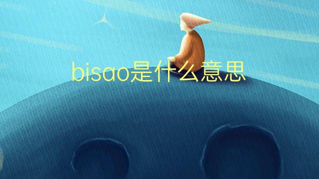 bisao是什么意思 bisao的翻译、读音、例句、中文解释