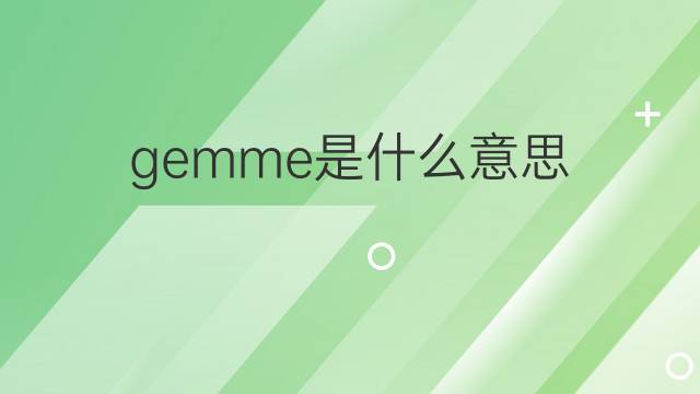 gemme是什么意思 gemme的翻译、读音、例句、中文解释