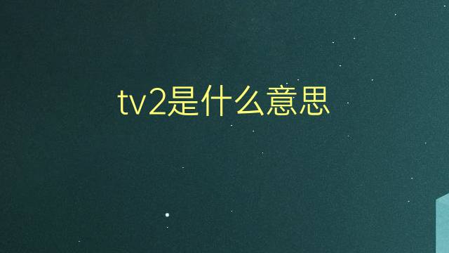 tv2是什么意思 tv2的翻译、读音、例句、中文解释