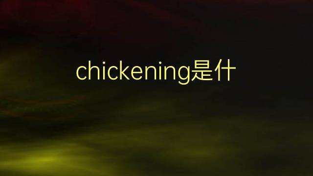 chickening是什么意思 chickening的翻译、读音、例句、中文解释