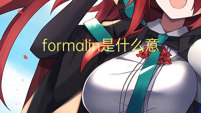 formalin是什么意思 formalin的翻译、读音、例句、中文解释