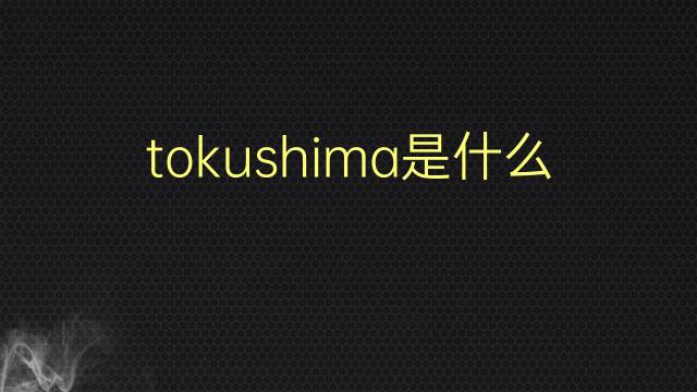 tokushima是什么意思 tokushima的翻译、读音、例句、中文解释