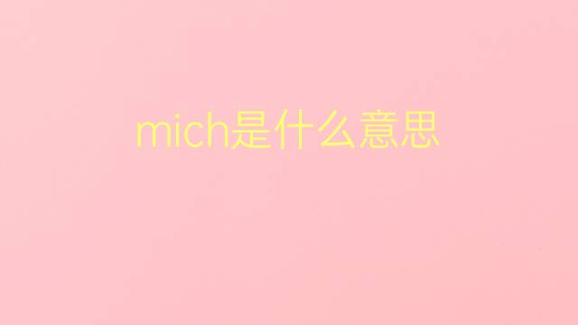 mich是什么意思 mich的翻译、读音、例句、中文解释