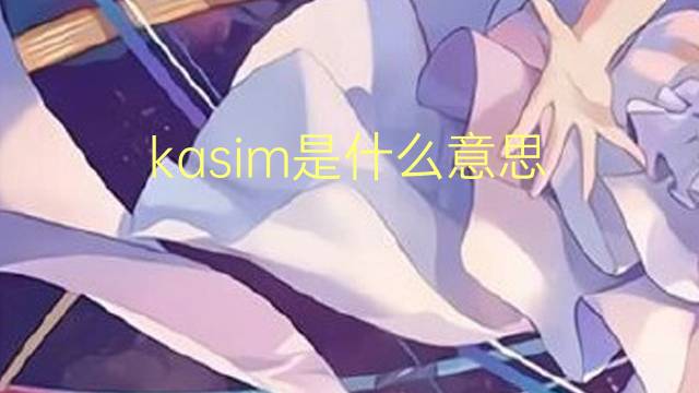 kasim是什么意思 kasim的翻译、读音、例句、中文解释